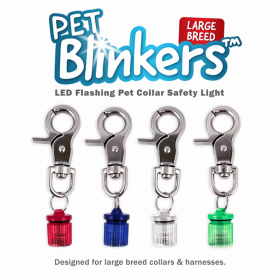 Pet Blinkers Flashing LED Pet Safety Light (Color: Red - Red/Blue LED, size: Large Breed)