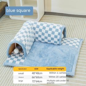 Duokete Cathouse Doghouse Autumn And Winter Warm Tunnel (Option: Blue Tunnel-48x48cm)