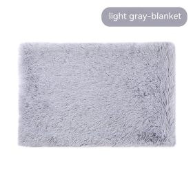 Pet Blanket Dog Bed Cat Winter Thermal Blanket (Option: Light Gray Blanket-XXL)